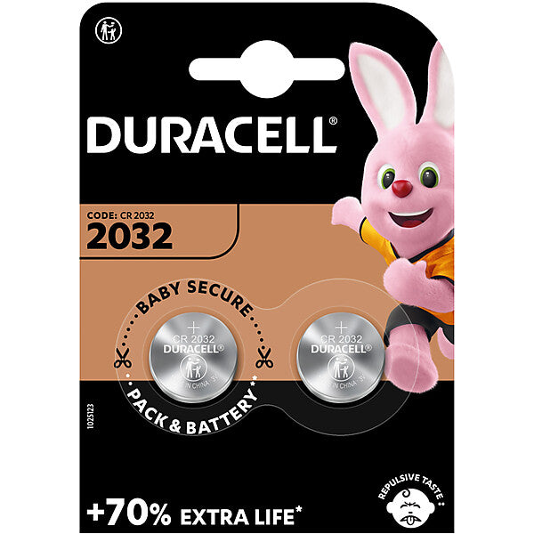 Hückmann Knopfzelle Lithium 3V CR2032 Duracell D2032-B2 (Bli.2)
